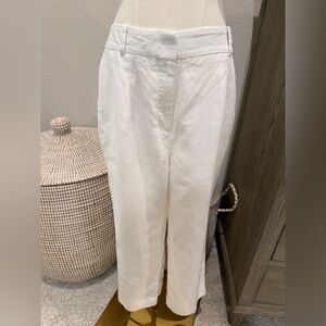 Talbots Women's Petite Bristol Crop Linen Pants Size 8P